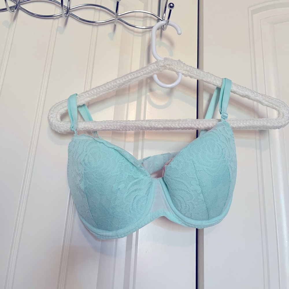 Aqua/teal push up bra